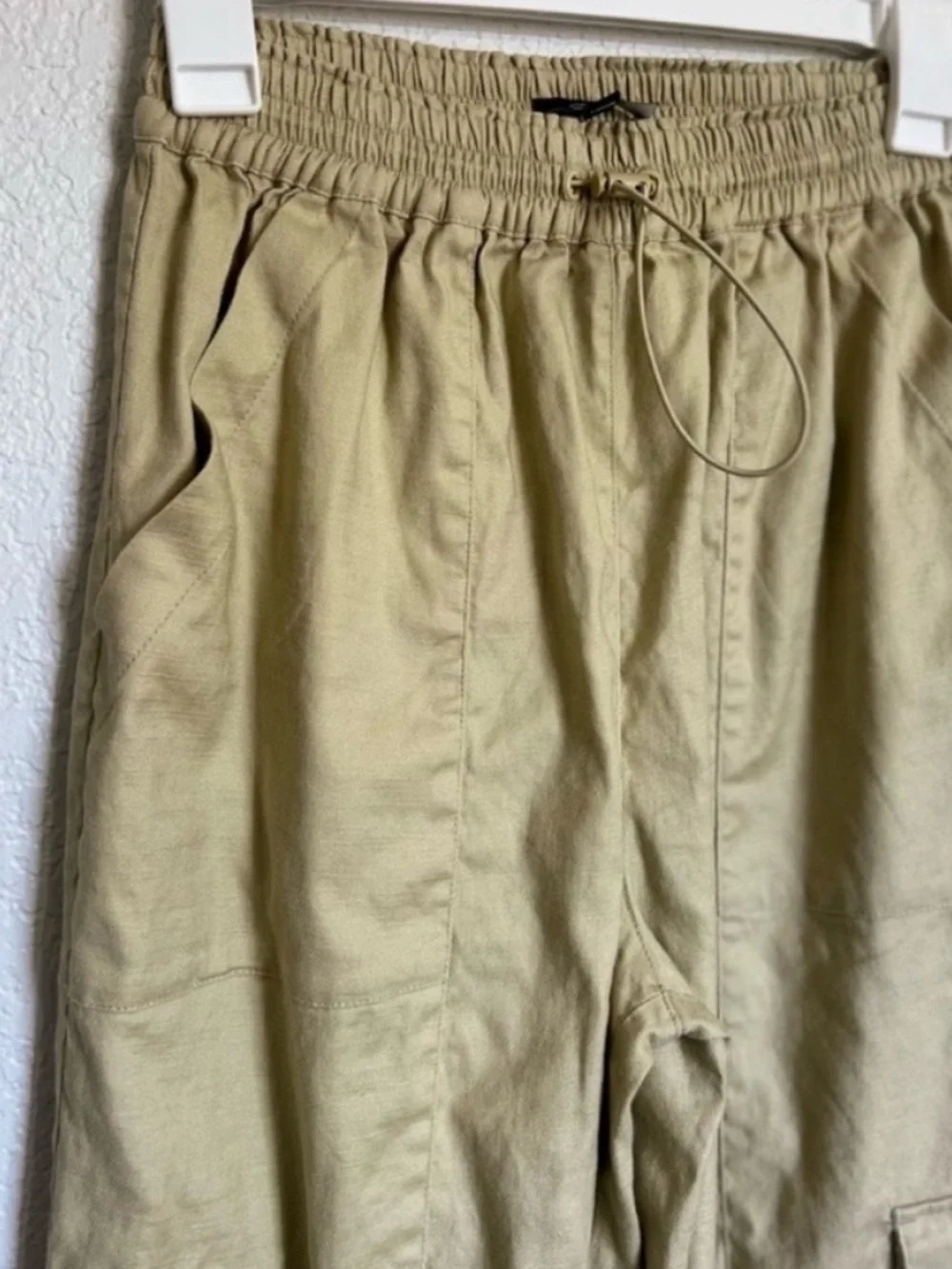 Rails Ollie Linen Blend Cargo Pants Ochre Beige Drawstring Utility Pant